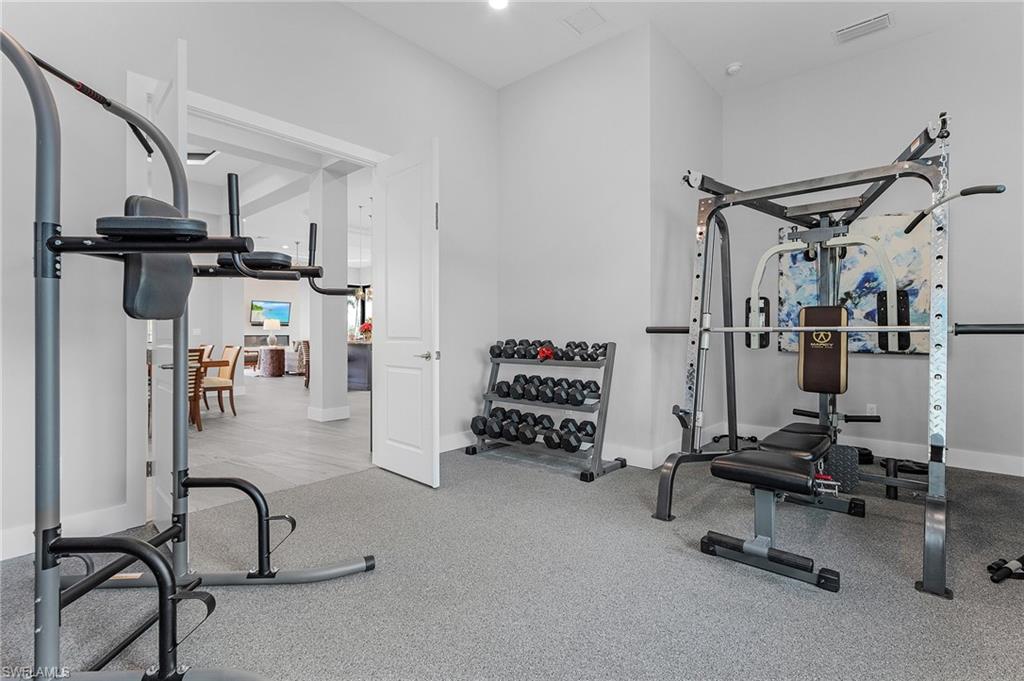 View of workout area