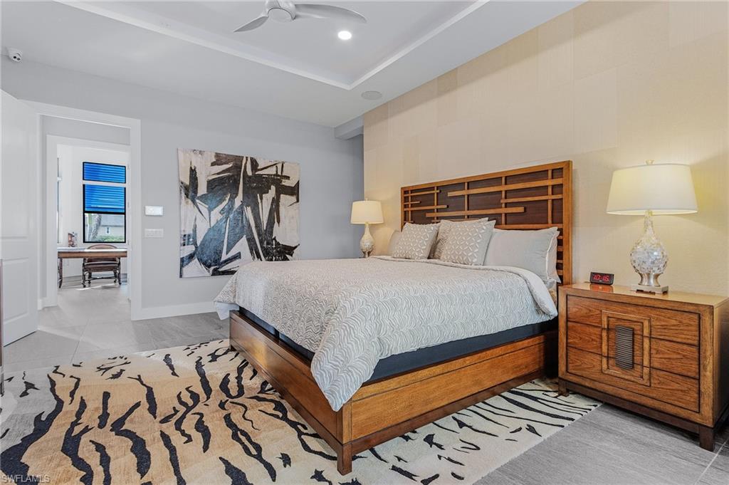 Bedroom with ceiling fan