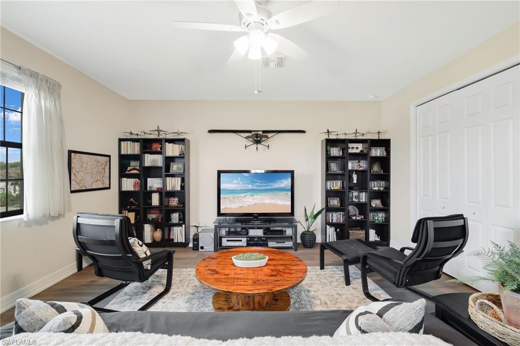 Media room can be 6th bedroom with closet.