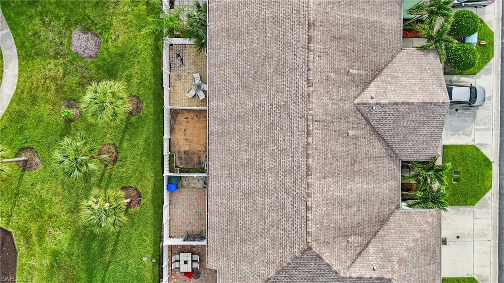 Pitched shingle roof structure with multiple gables