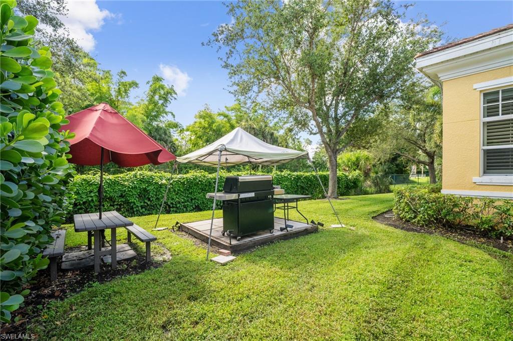 View of grassy yard