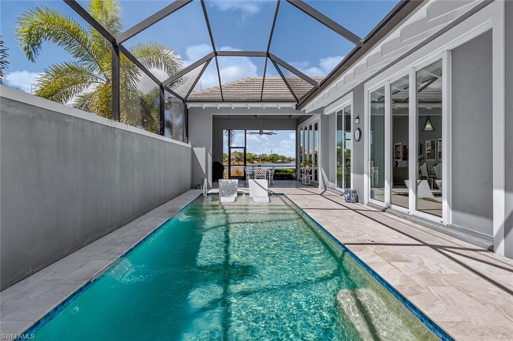 Seamless indoor-outdoor living from the lanai to the private courtyard pool.