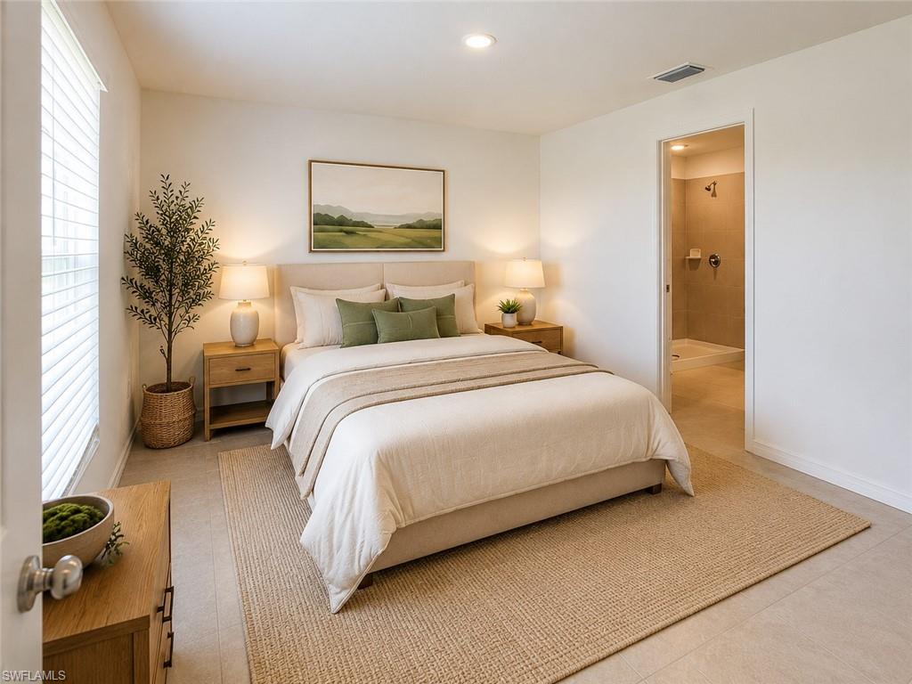 Virtual Staged Primary bedroom