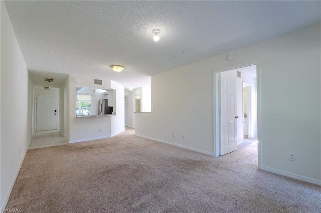 View from living room to front of unit