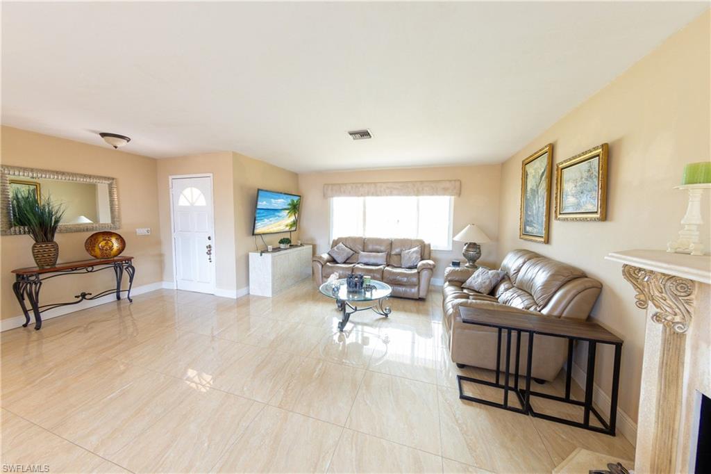Living area with baseboards