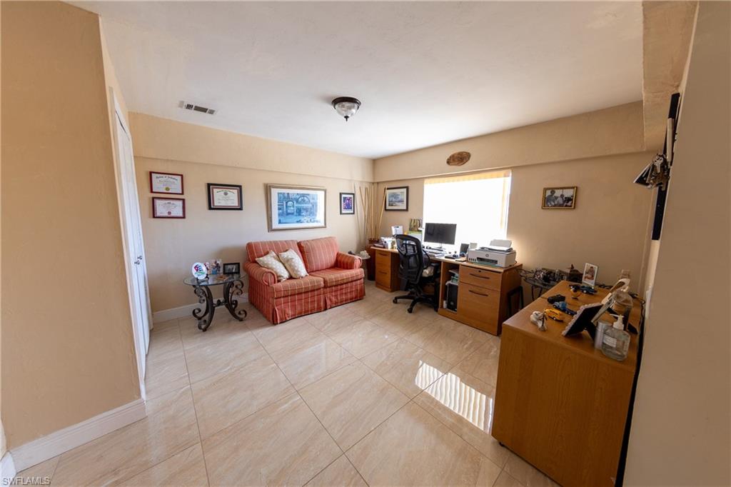 Home office with baseboards