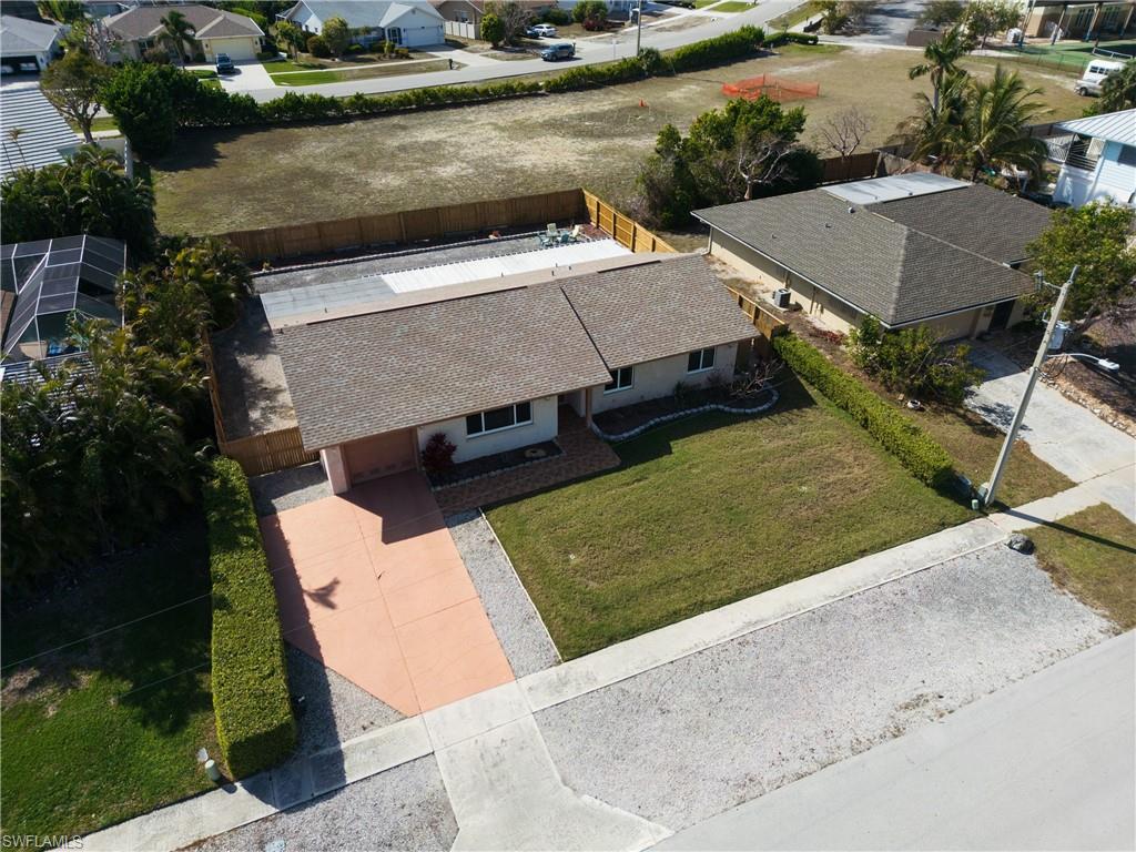 Aerial view of residential area
