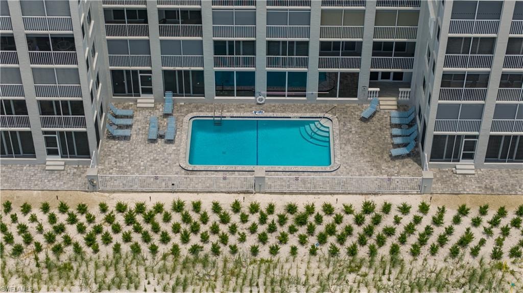 Sparkling beach side pool leads you to the Newly renovated Community Room complete with kitchen, bathrooms, and spacious gathering areas.