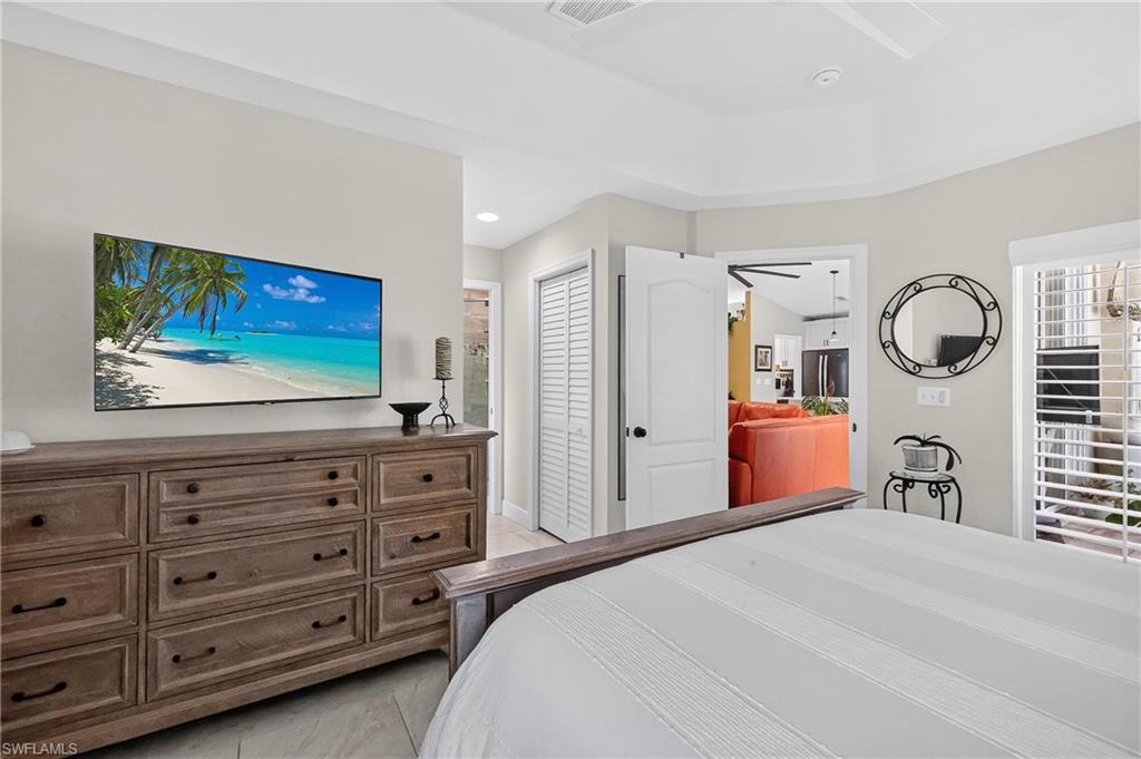 Primary Bedroom has two closets - one is a walk-in closet.