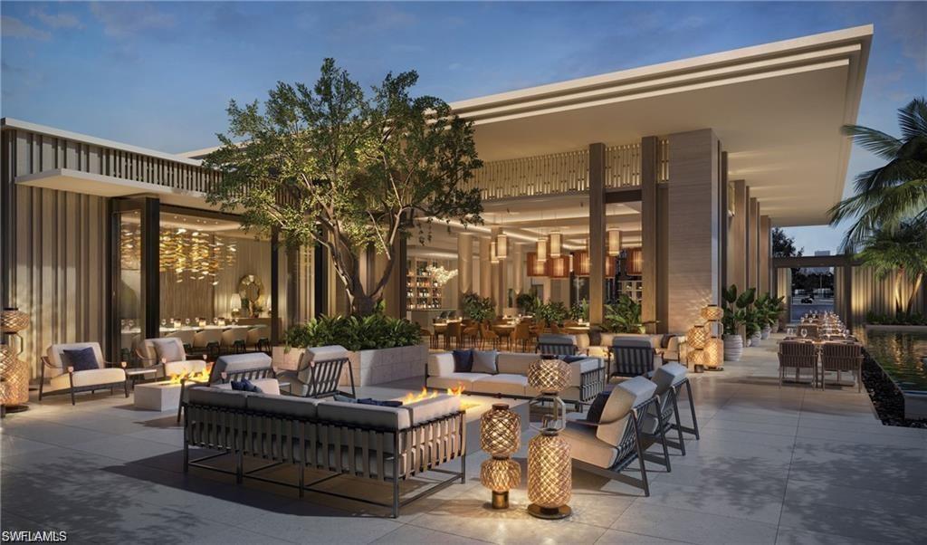 RENDERING OF OUTDOOR LOUNGE AREA AT DINING CLUB