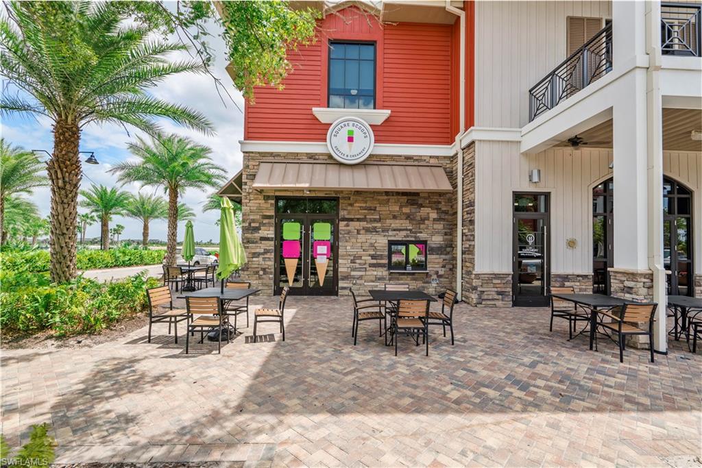 Multi-toned paver patio presenting ample outdoor seating