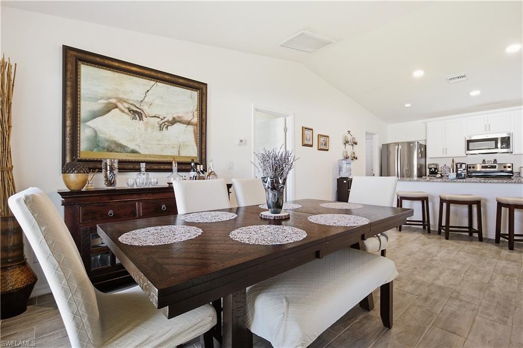 Open dining area