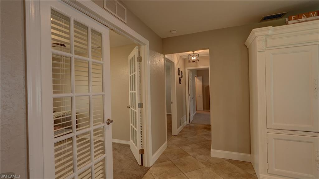 Dual French doors with interior blinds
