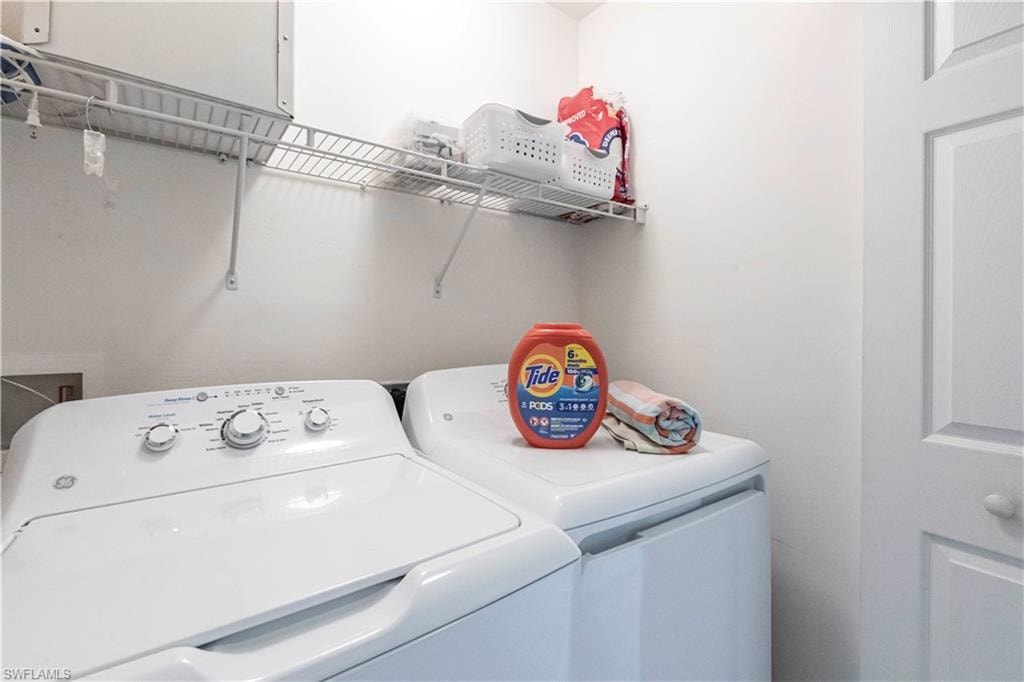 Laundry room with washer and dryer