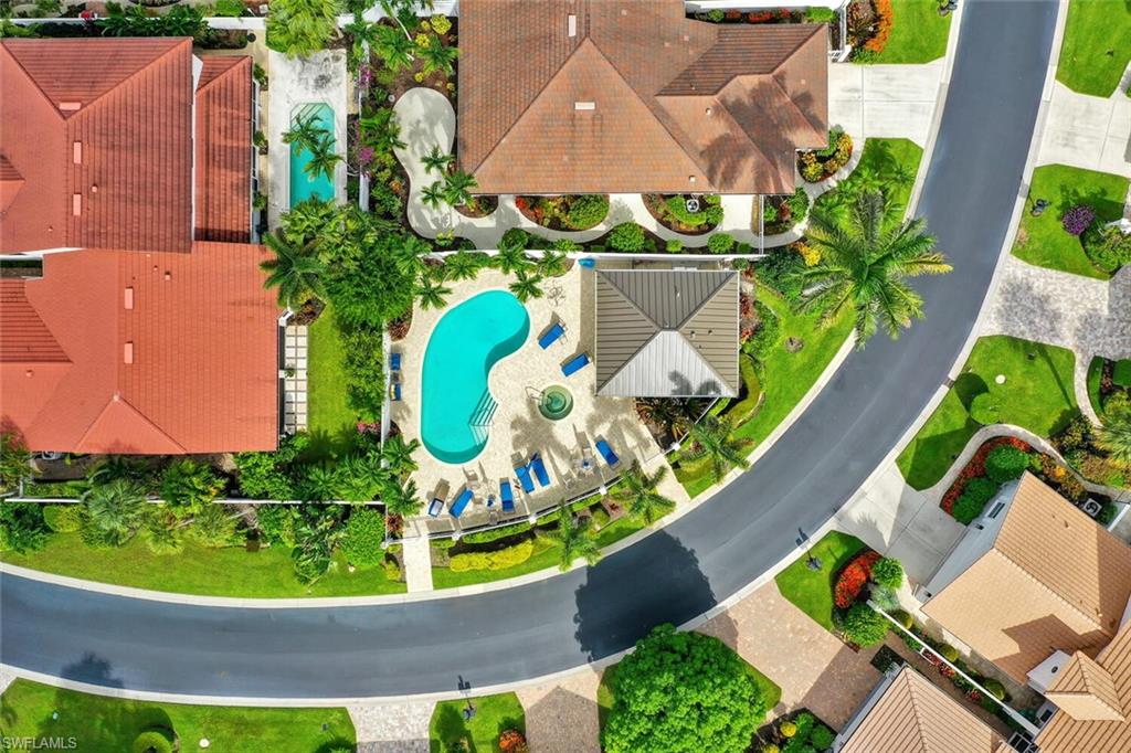 Bird's eye view of a pool