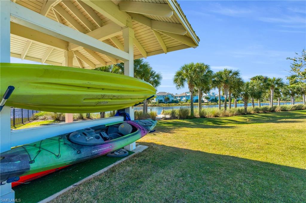 Community kayak station.