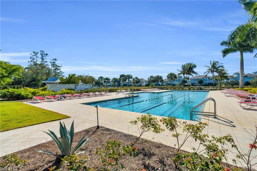 Community lap pool with 3 lanes.