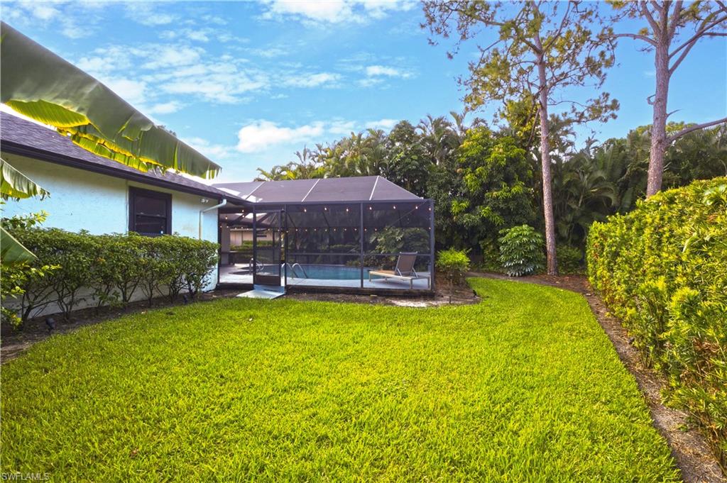 fenced yard