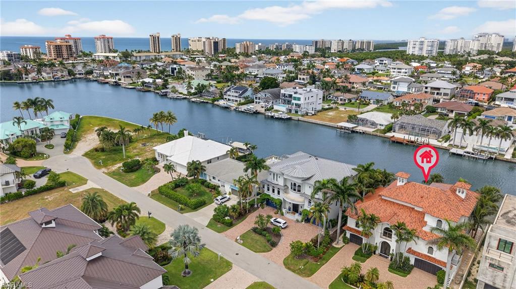 View of urban area with a large body of water and nearby suburban area