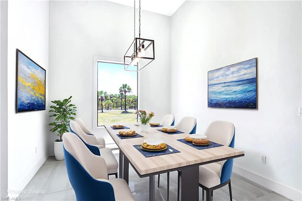 AI Staged Dining Room