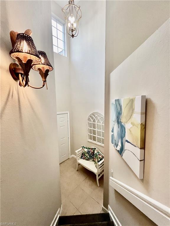 View of Foyer as it was furnished before move