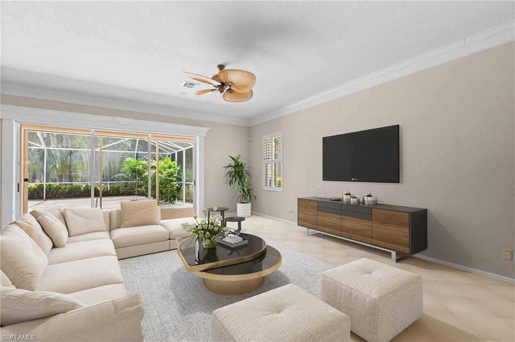 Virtually Staged Family Room