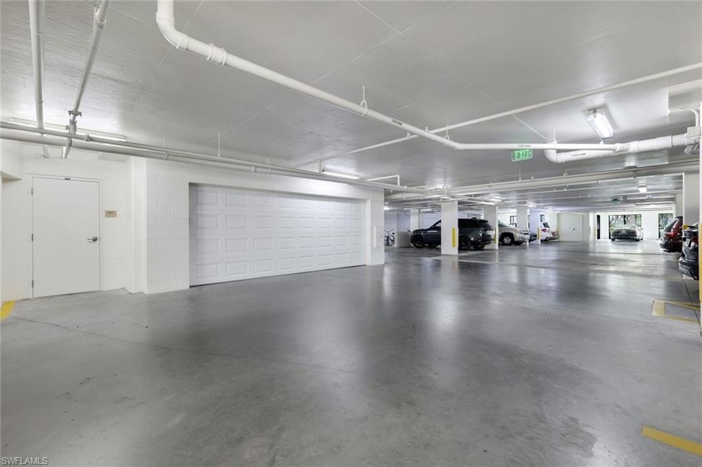 Private 2.5 car garage within the garage conveys with this unit. Including additional storage space.