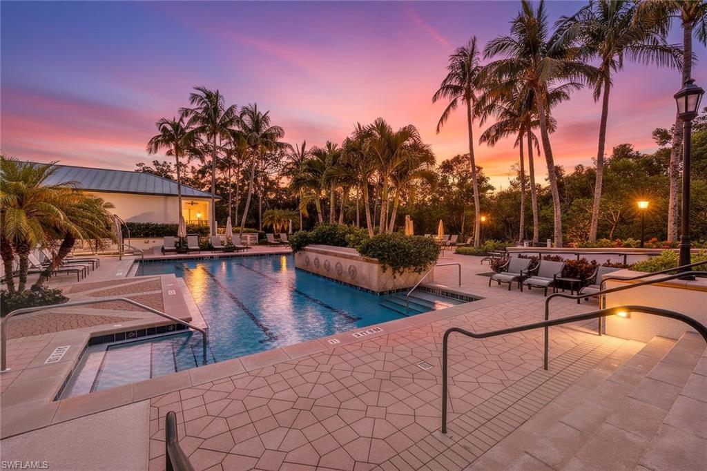 Calypso Club Pool at sunset