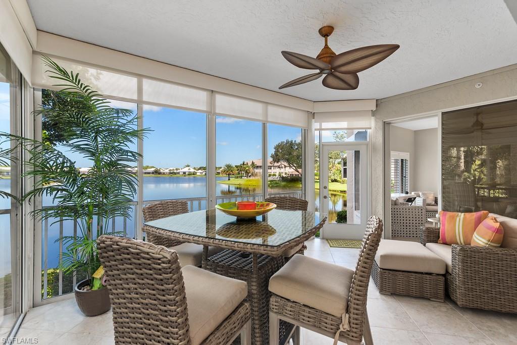 Lake view from enclosed lanai