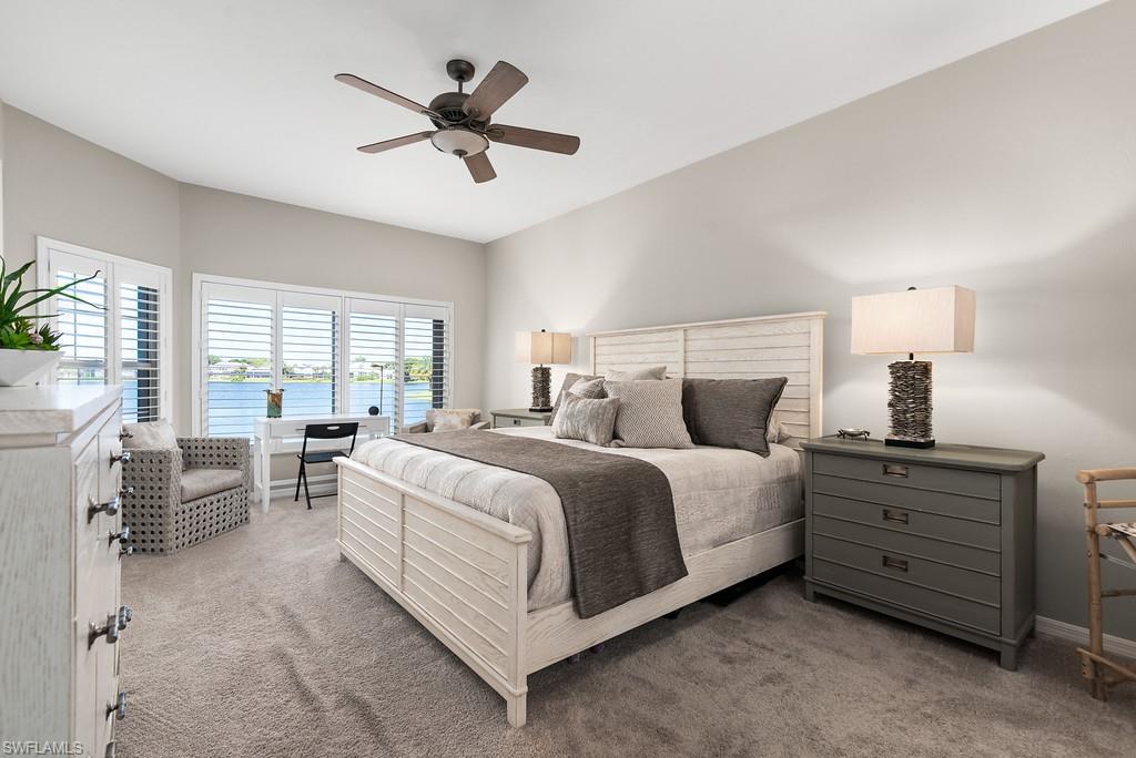 Primary bedroom with lake view