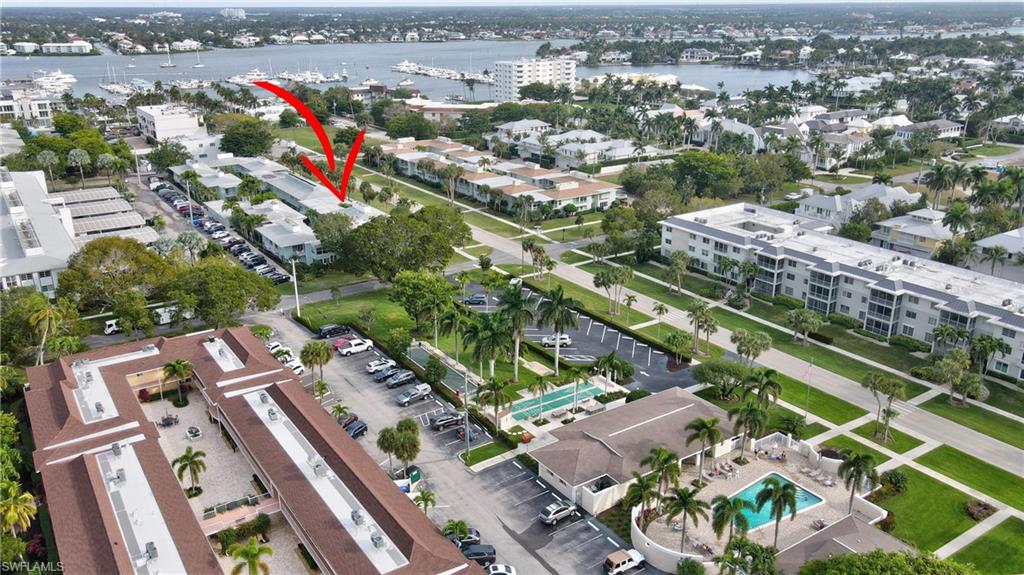 Another aerial view of the proximity to the  City Dock & bay at Crayton Cove