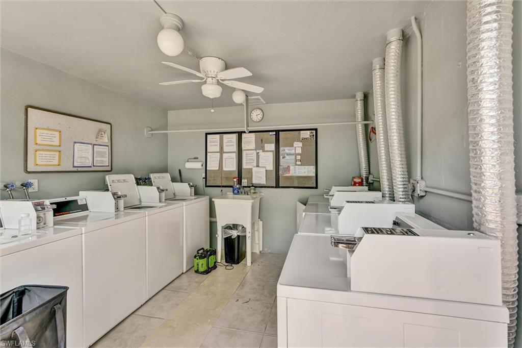 Shared laundry room just steps from unit