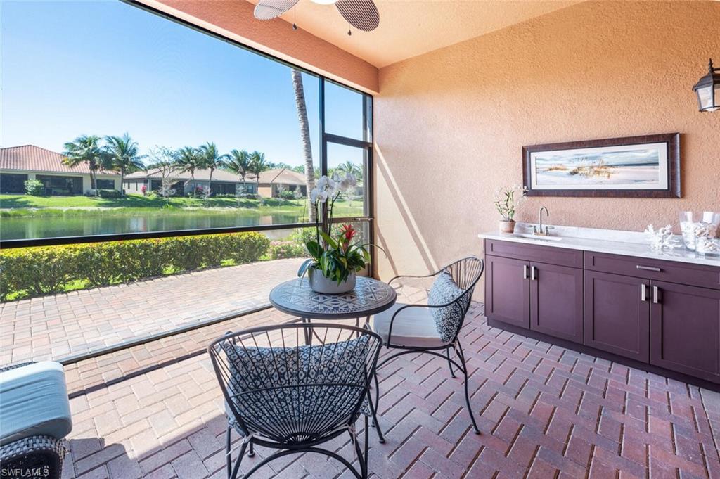 A nice addition of a large patio cabinet w/sink