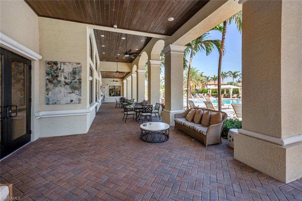 Clubhouse outdoor seating area