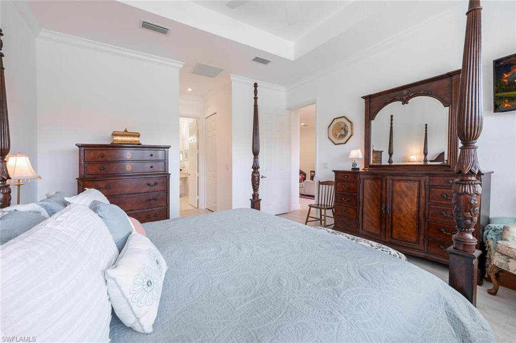 Spacious Primary Bedroom with room for a seating area and has 2 walk in closets!