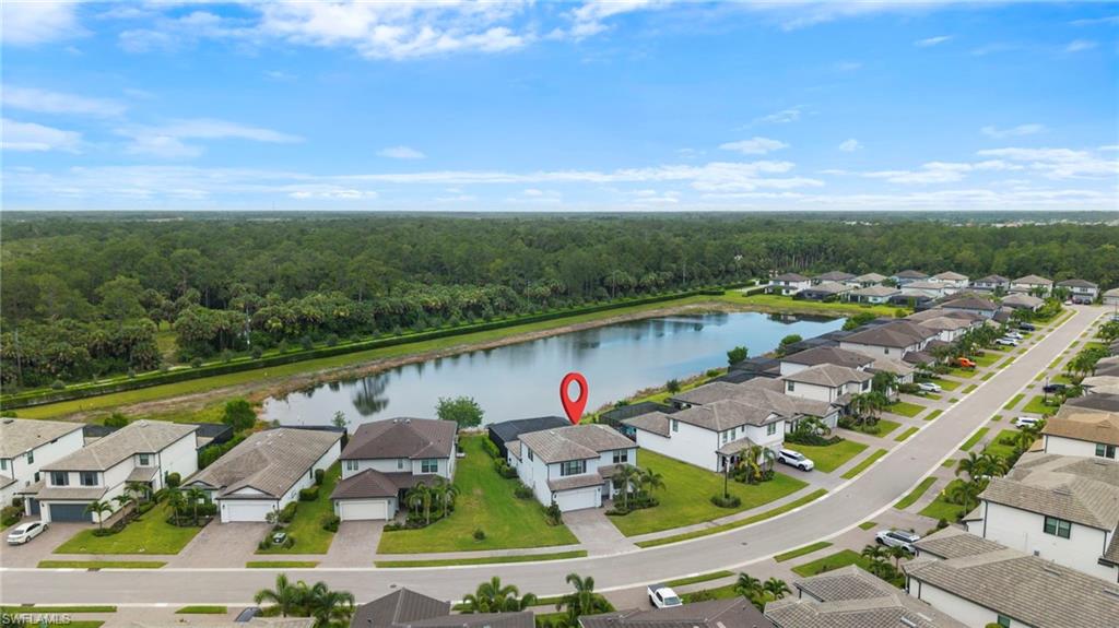 Aerial perspective of a contemporary residential community