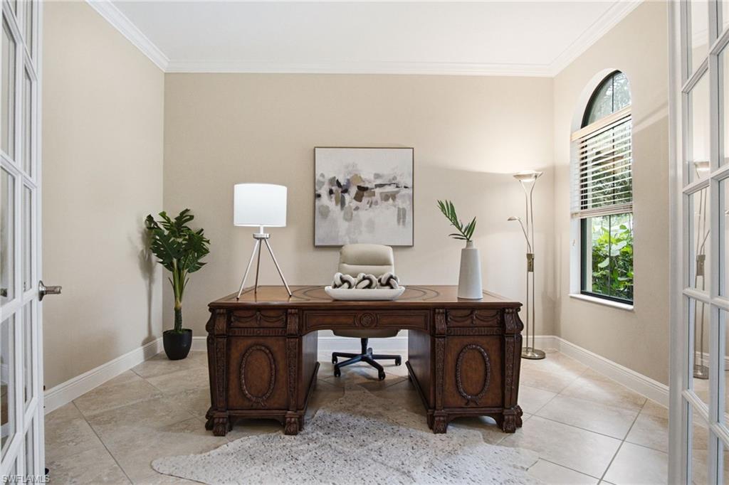 Bonus den/office is perfectly situated off of the front entry. Privacy is created through two full glass French door opening.