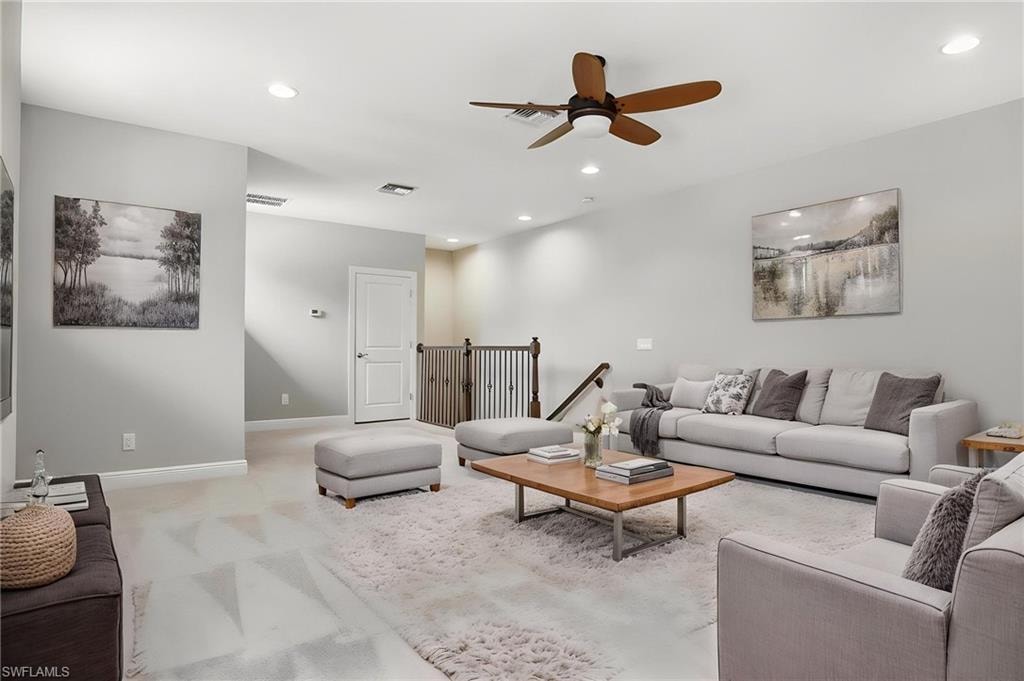 The spacious upstairs loft measures 25’10” by 17’5” and offering exceptional flexibility as a media room, game room, teen retreat, in-laws suite or potential fourth bedroom with space to add a future full Bath.