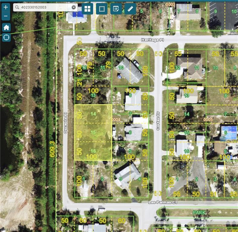 Aerial Property Map. Displaying property boundaries and dimensions for the property