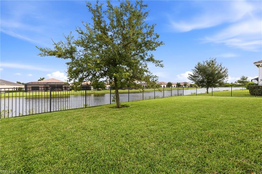 Expansive fenced in backyard