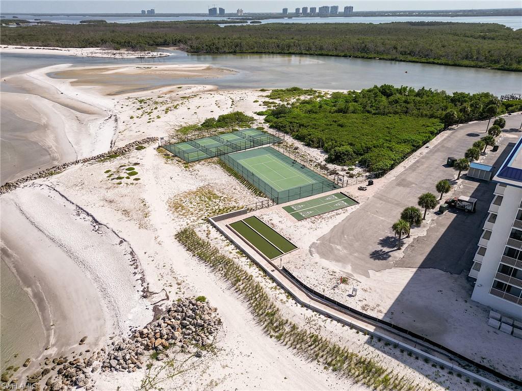 Two tennis courts, two shuffleboard courts, and one bocce ball court