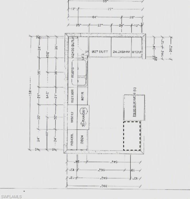 Kitchen cabinet layout