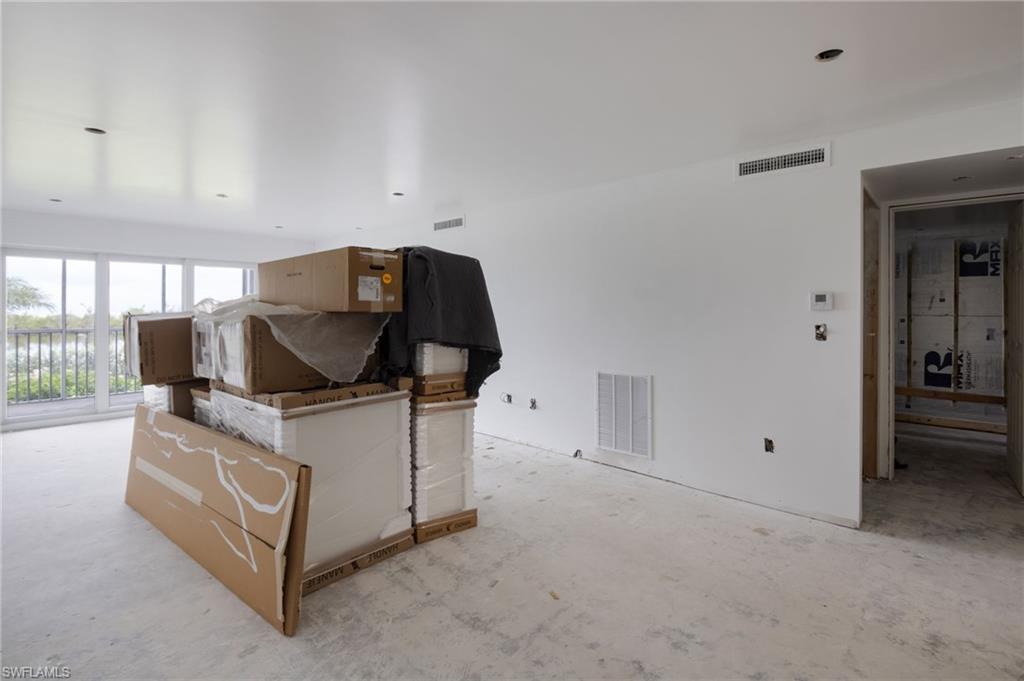 Living area, with water views.  The opening on the right leads to the Laundry, Guest Bedroom and Guest Bathroom