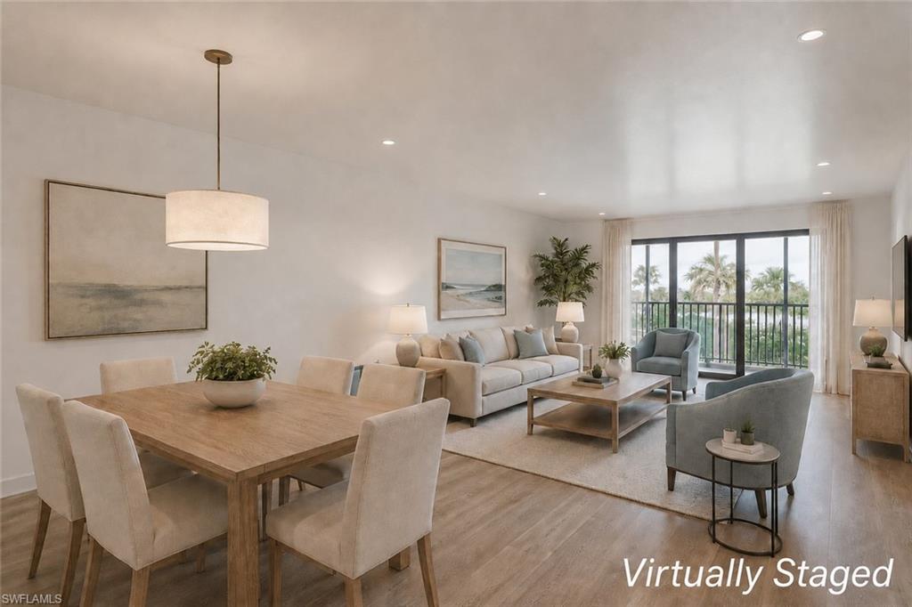 Living - Dining Virtually staged