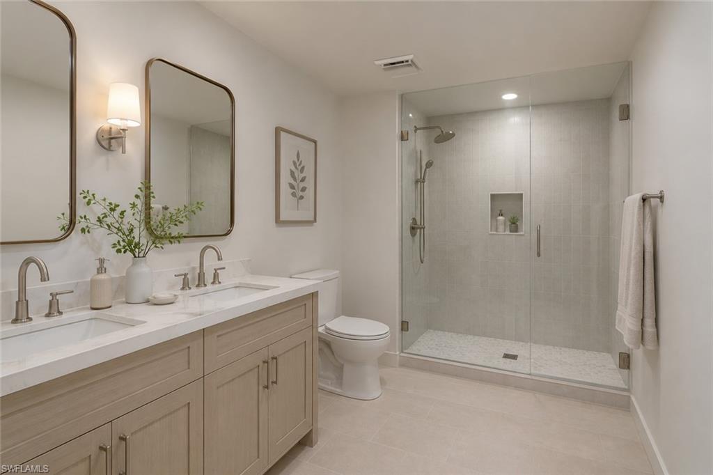 Primary Bathroom Virtually staged