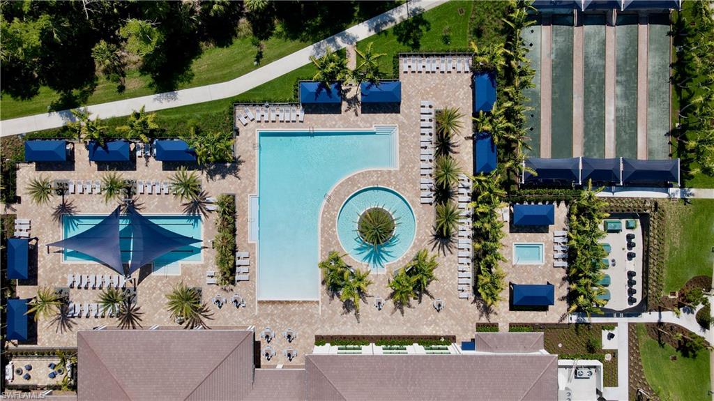 Clubhouse pools arial view