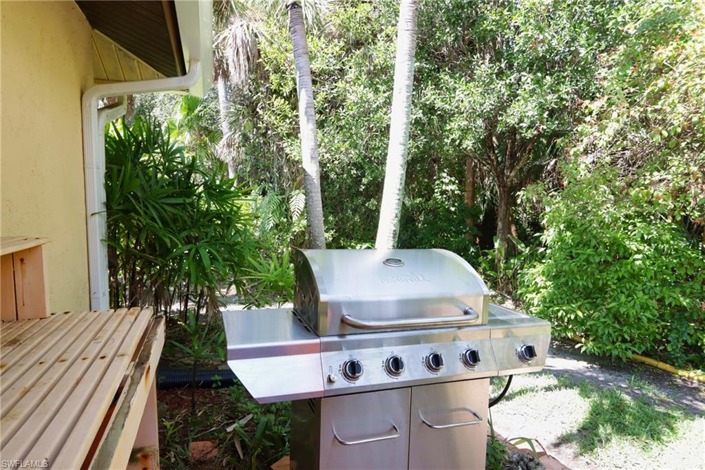 View of terrace with area for grilling