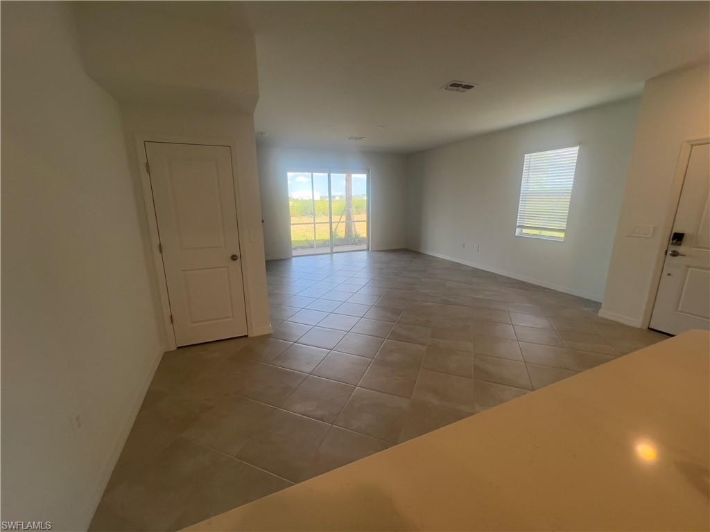 View of tiled spare room