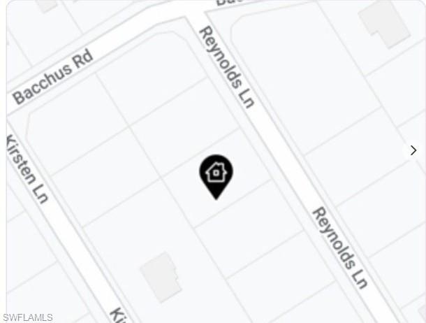Property Location Map. Indicating the geographic coordinates and surrounding streets for the property