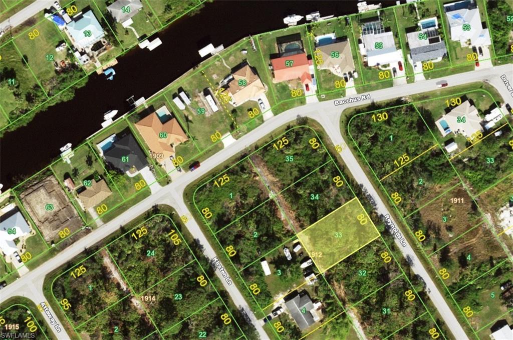 Plat Map. Illustrating lot dimensions and property boundaries within a subdivision